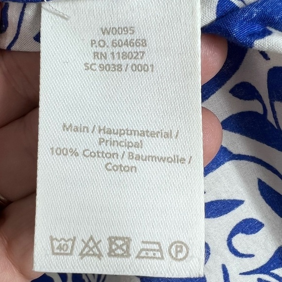 BODEN Floral Jodie Shift Dress/ Swim Cover 100% Cotton lightweight Size 8 - Picture 7 of 7